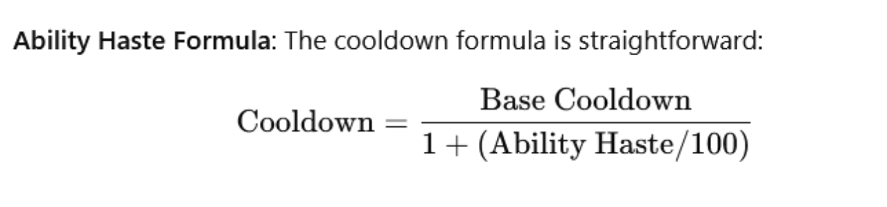 Advanced Cooldown Math for Ability Haste
