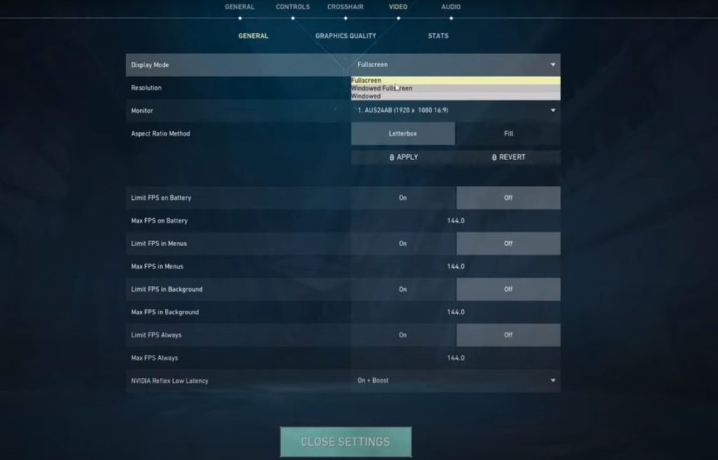 Configure In-Game Settings for Valorant: