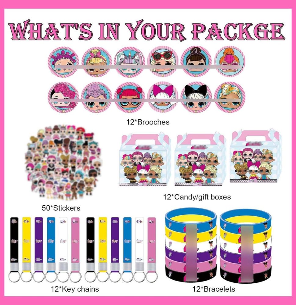 98pcs L.O.L Birthday Party Decorations