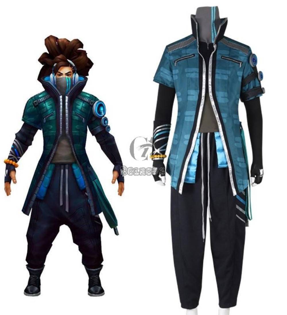 LOL True Damage Yasuo Male Cosplay Costume Full Sets