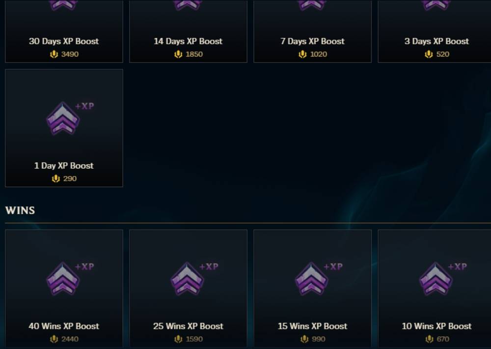 XP/ Win Boosts