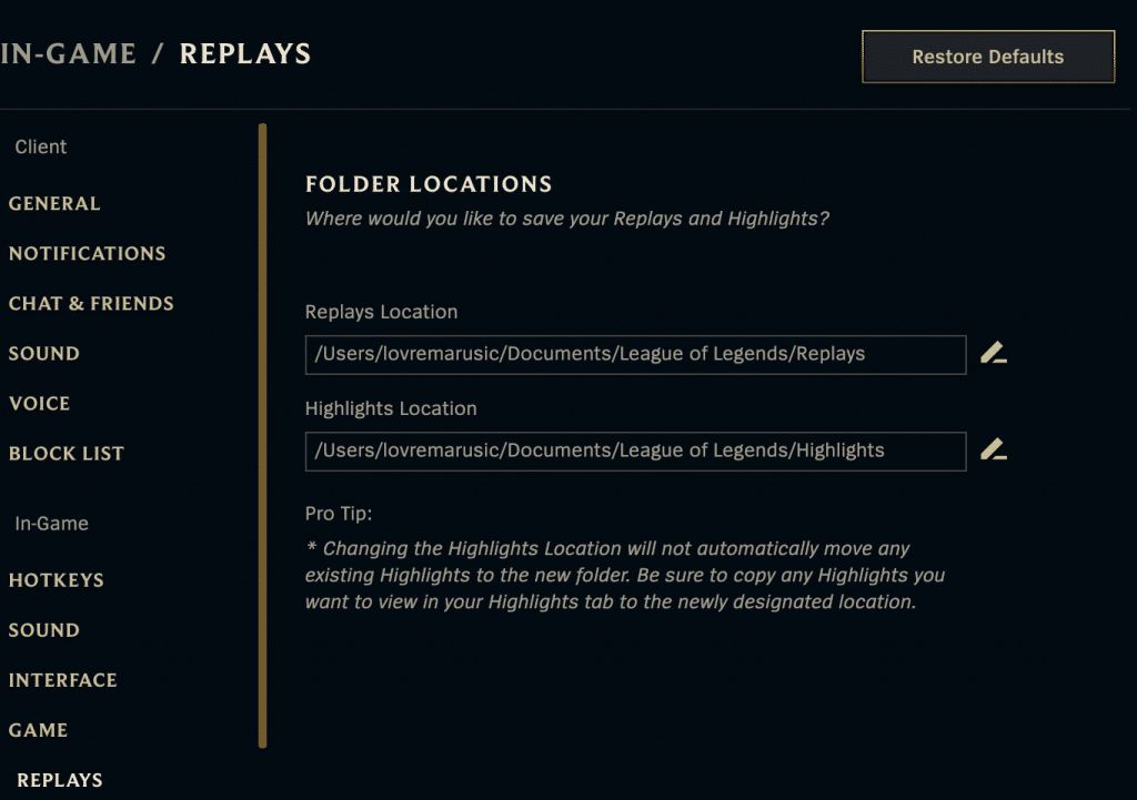 Sometimes it's kinda hard to find where is the league of legends replay folder located. Here's how you can do it.